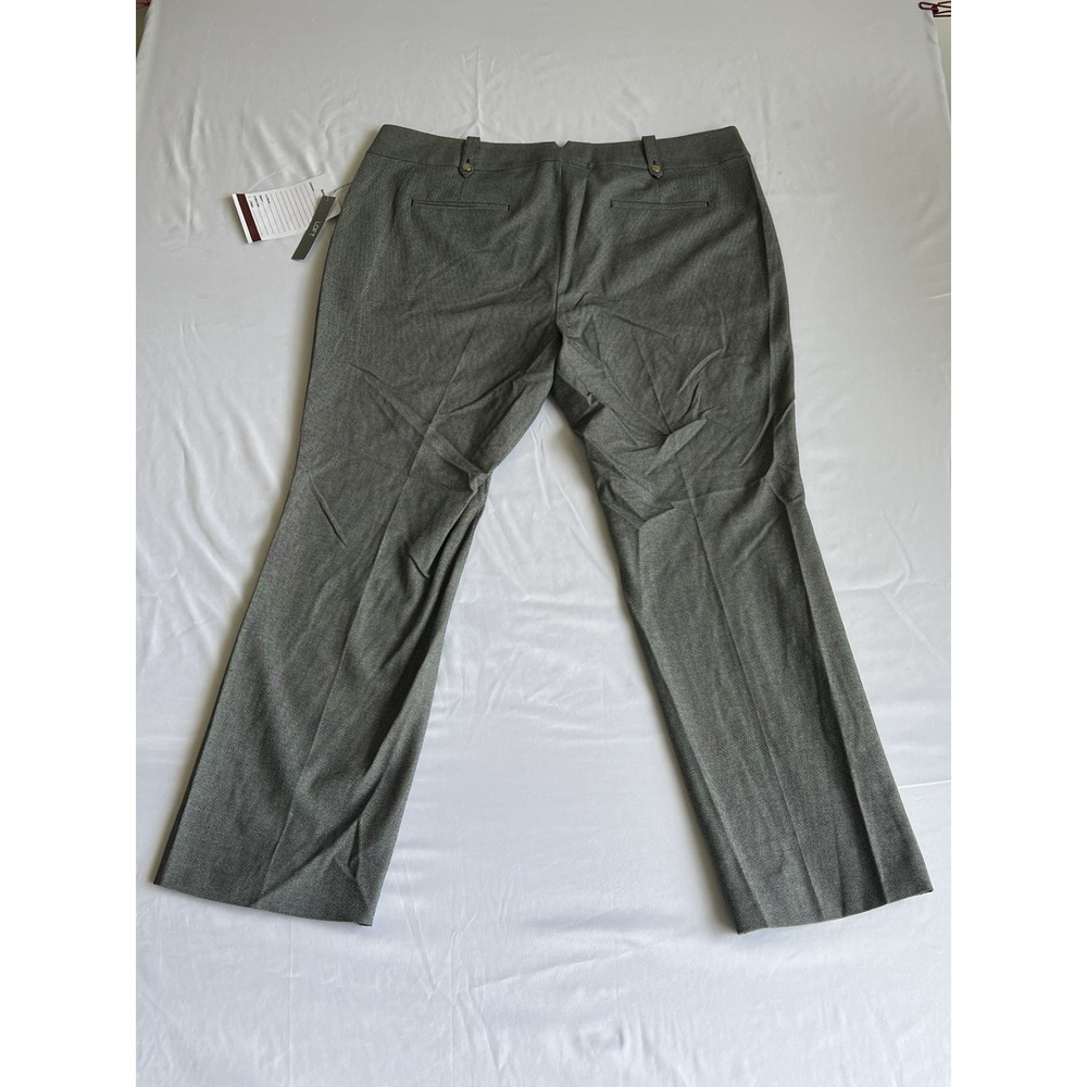 Loft Plus Marisa Trouser Pants 18 Black Multi Micro Check Straight Leg 481879 - Picture 9 of 9
